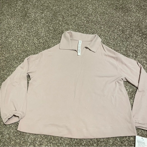 lululemon athletica Tops - Lululemon Softstreme Pique Oversized LS Polo Shirt